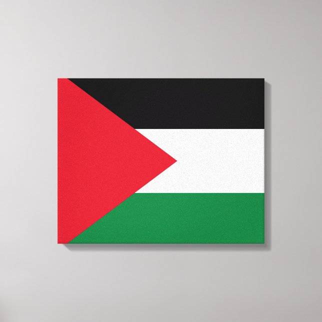 Palestinska Flagga (Palestina) Canvastryck (Framsida)