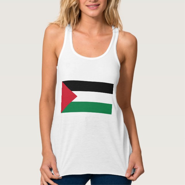 Palestinska Flagga (Palestina) Linne Med Racerback (Framsida)