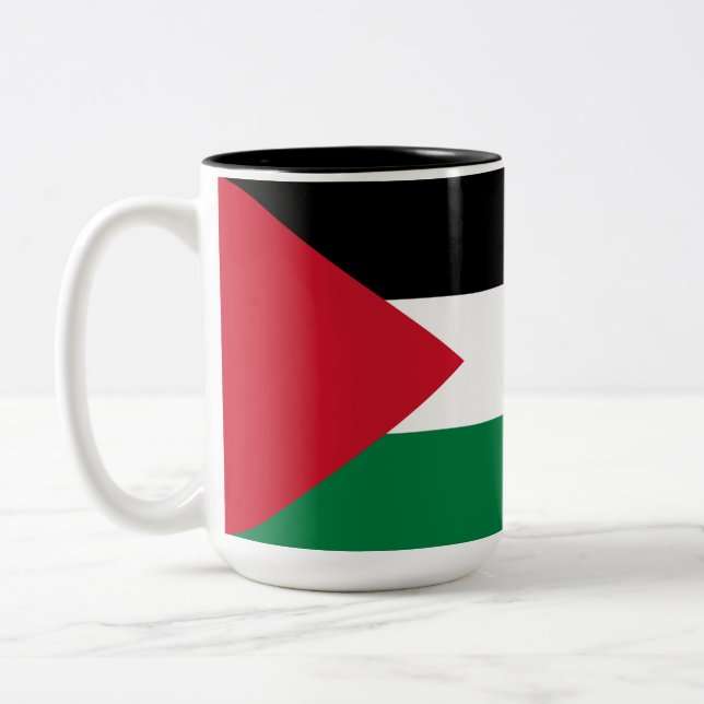 Palestinska Flagga (Palestina) Två-Tonad Mugg (Vänster)