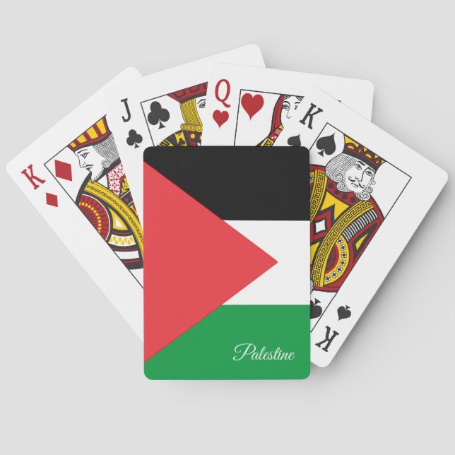 Palestinska Flagga, palestinska spelkort (Baksidan)