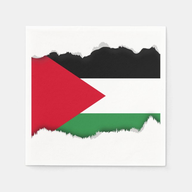 Palestinska Flagga Pappersservett (Framsidan)