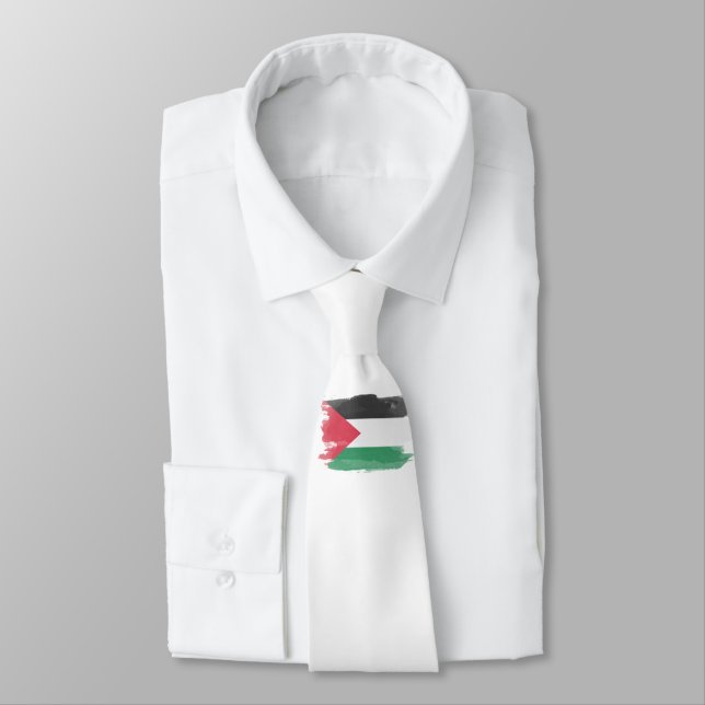 Palestinska flagga penseldrag, nationell flagga slips (Bunden)