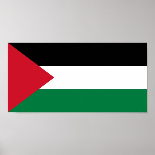 Palestinska Flagga Poster (Framsidan)