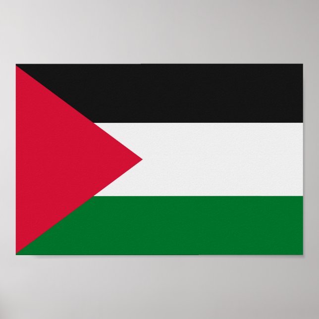 Palestinska Flagga Poster (Framsidan)