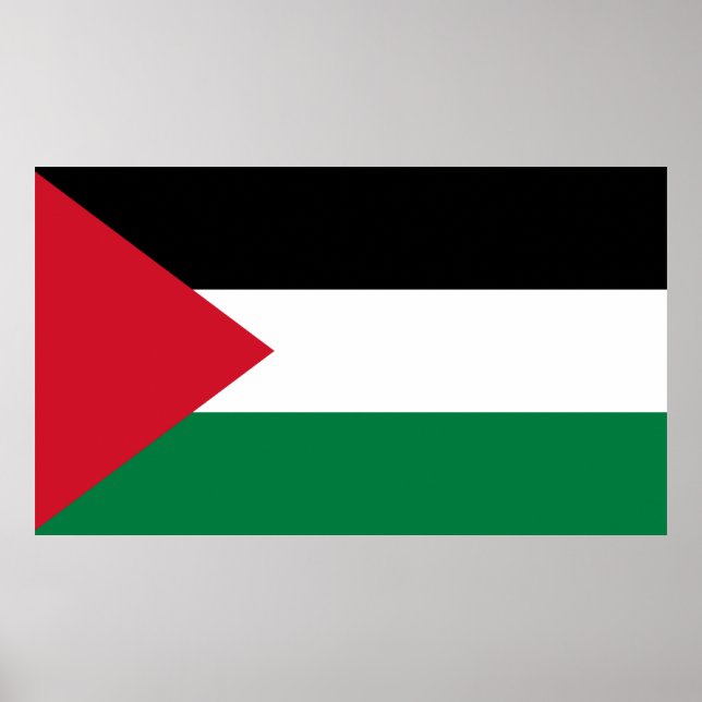 Palestinska Flagga Poster (Framsidan)
