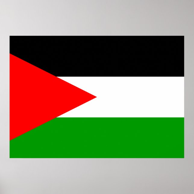 Palestinska Flagga Poster (Framsidan)
