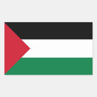 Palestinska Flagga Rektangulärt Klistermärke