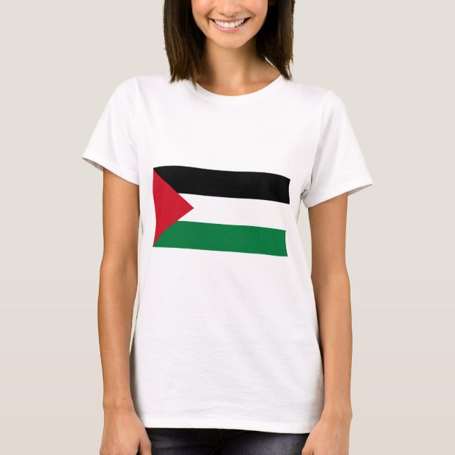 Palestinska Flagga T Shirt (Framsida)