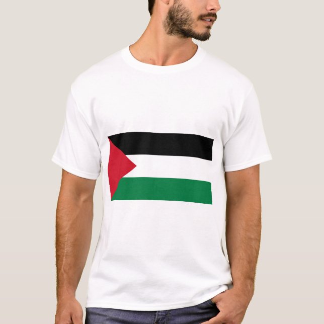 Palestinska Flagga T Shirt (Framsida)