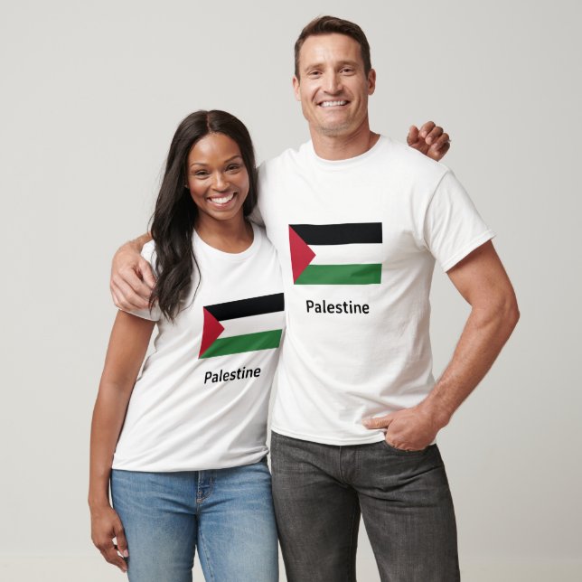 Palestinska Flagga T Shirt (Unisex)
