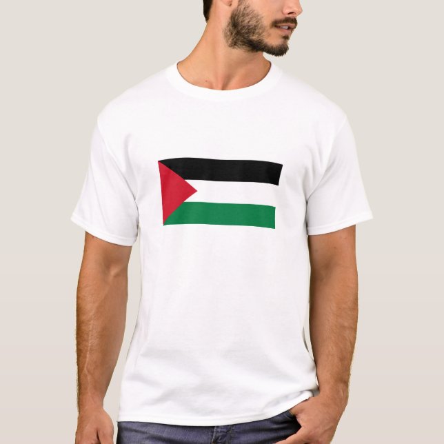 Palestinska Flagga T Shirt (Framsida)