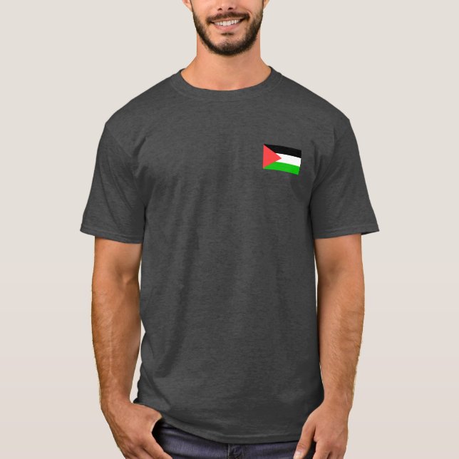 Palestinska Flagga T Shirt (Framsida)