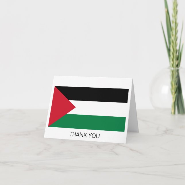 Palestinska Flagga Tack Kort (Framsida)