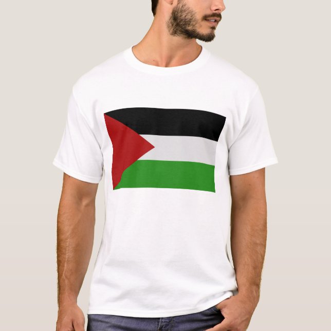 Palestinska Flagga Tee Shirt (Framsida)