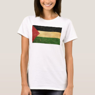 Palestinska Flagga Vintage Kvinnor i vitt T Shirt
