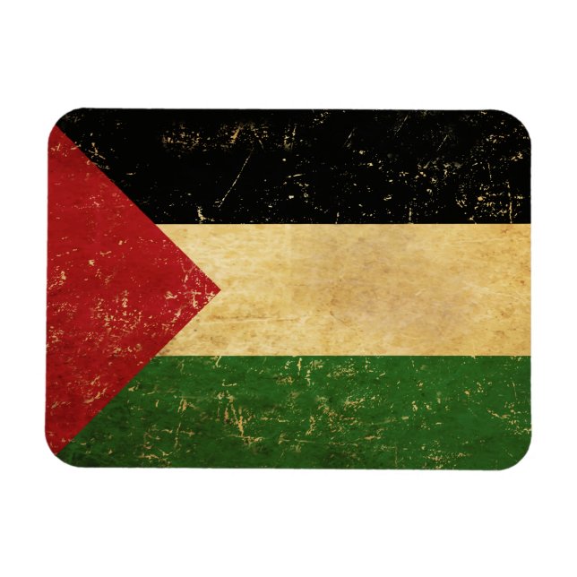 Palestinska Flagga Vintage Magnet (Horisontell)