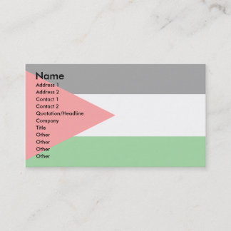 Palestinska Flagga Visitkort