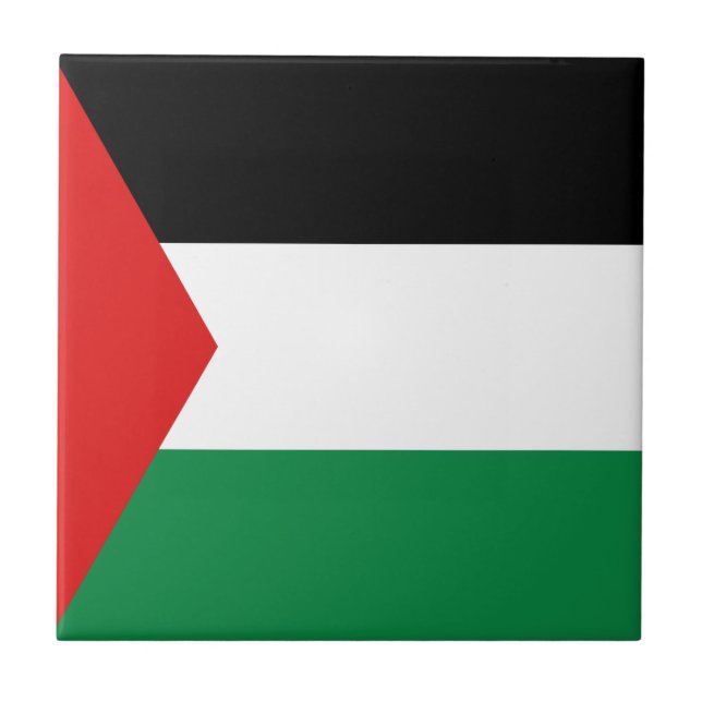 Palestinska flaggans keramiska platta kakelplatta (Framsidan)