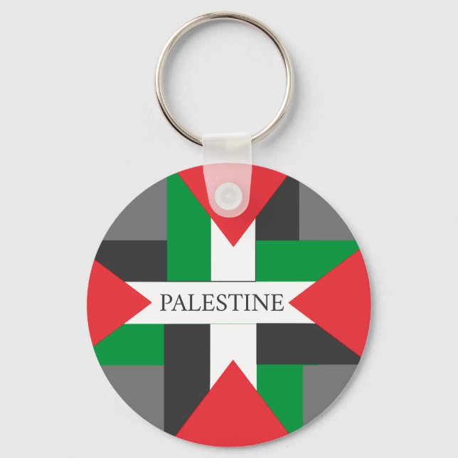 Palestinska fotbollsarenan Soccer Ball Nyckelring (Framsida)