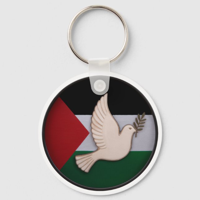 Palestinska fredsduvan nyckelring (Framsida)