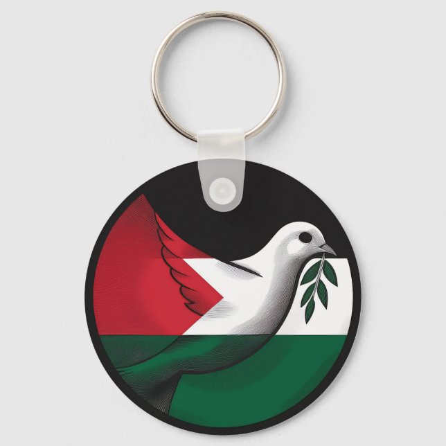 Palestinska fredsduvan nyckelring (Framsida)