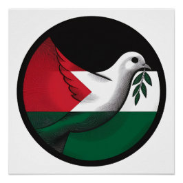 Palestinska fredsduvan perfect poster