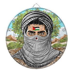 Palestinska frihetskämpen Porträtt Darttavla