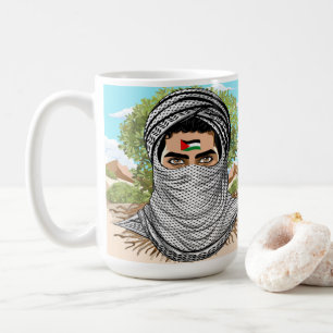Palestinska frihetskämpen Porträtt Kaffemugg