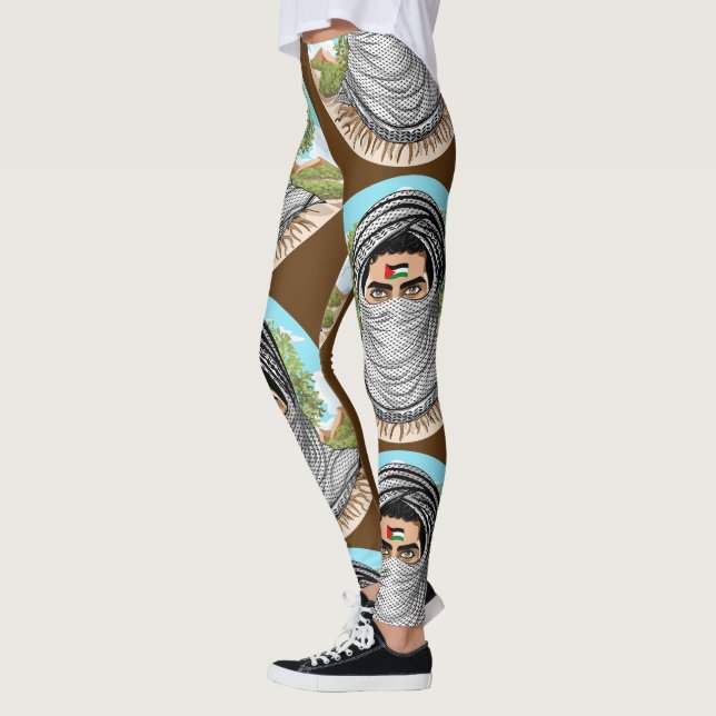 Palestinska frihetskämpen Porträtt Leggings (Vänster)
