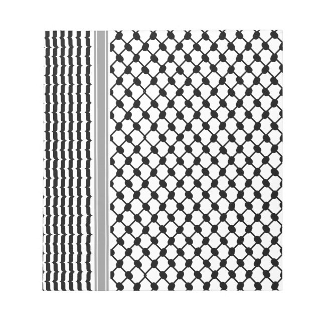 Palestinska Hatta Keffiyeh Kufiya Folk (2 Mönster) Anteckningsblock (Framsida)