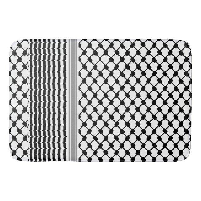 Palestinska Hatta Keffiyeh Kufiya Folk (2 Mönster) Badrumsmatta (Framsidan)