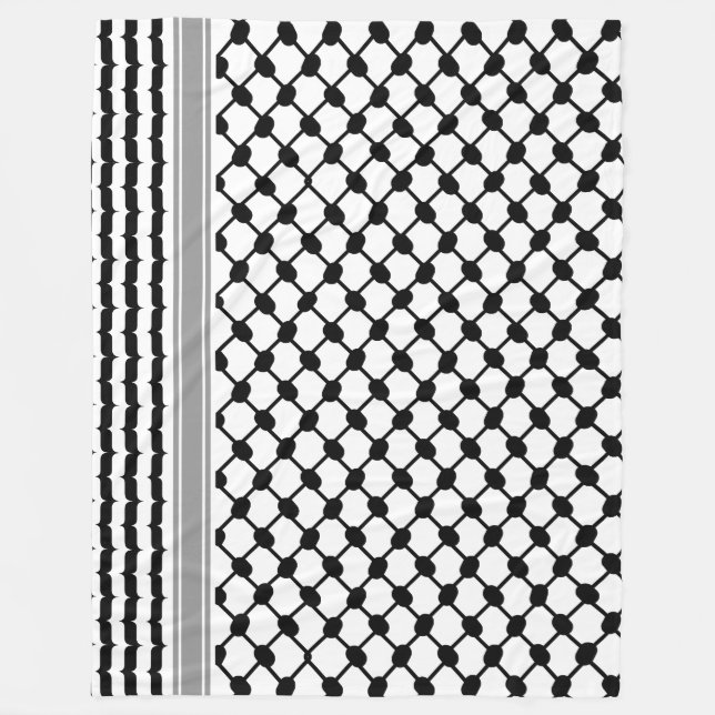 Palestinska Hatta Keffiyeh Kufiya Folk (2 Mönster) Fleecefilt (Framsidan)