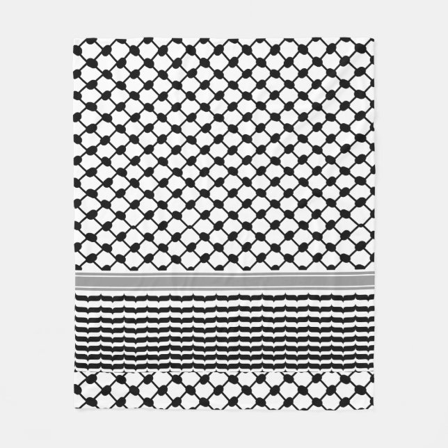 Palestinska Hatta Keffiyeh Kufiya Folk (2 Mönster) Fleecefilt (Framsidan)
