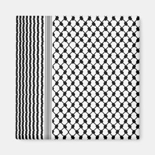 Palestinska Hatta Keffiyeh Kufiya Folk (2 Mönster) Magnet