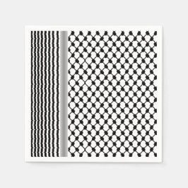 Palestinska Hatta Keffiyeh Kufiya Folk (2 Mönster) Pappersservett