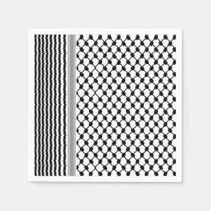 Palestinska Hatta Keffiyeh Kufiya Folk (2 Mönster) Pappersservett
