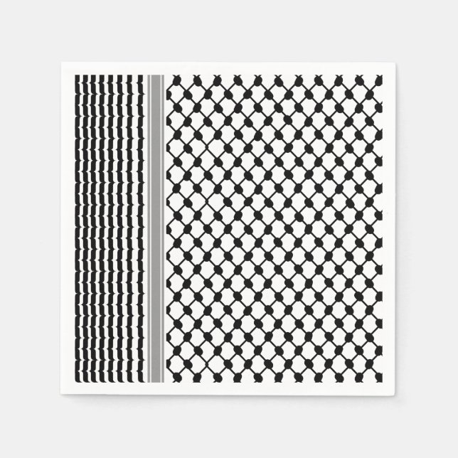 Palestinska Hatta Keffiyeh Kufiya Folk (2 Mönster) Pappersservett (Framsidan)