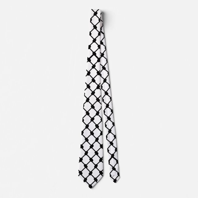 Palestinska Hatta Keffiyeh Kufiya Folk (2 Mönster) Slips (Framsida)