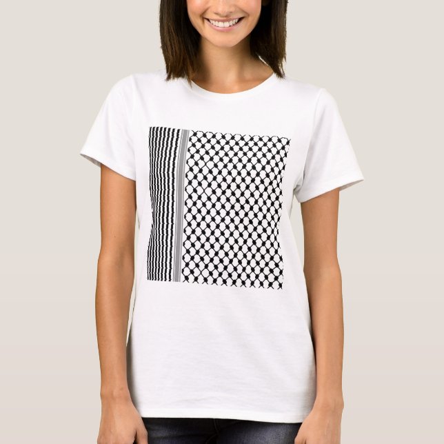 Palestinska Hatta Keffiyeh Kufiya Folk (2 Mönster) T Shirt (Framsida)