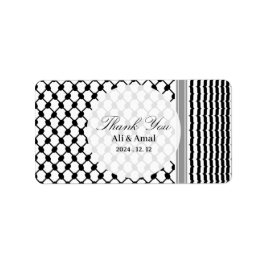 Palestinska Hatta Keffiyeh Tack Bröllop Adressetikett