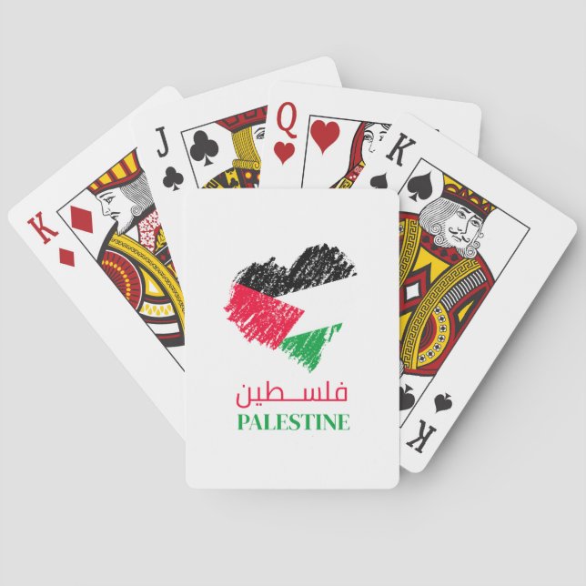 Palestinska hjärtat casinokort (Baksidan)
