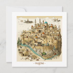 Palestinska illustrationskort för Helgdag Julkort