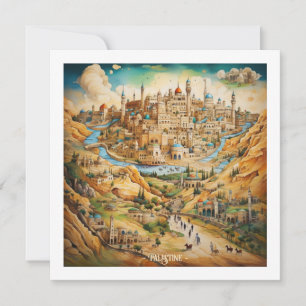Palestinska illustrationskort för Helgdag Julkort