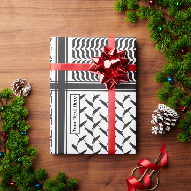 Palestinska jordanska kuffiya-anpassade presentpapper (Julgåva)