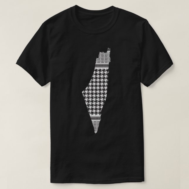 Palestinska Karta-fria Palestina kufiya  T Shirt (Design framsida)
