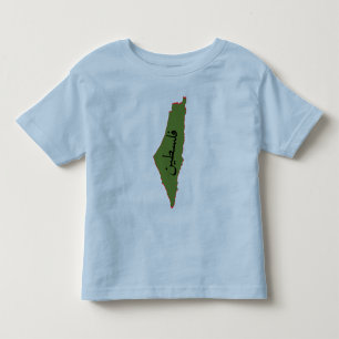 palestinska karta med palestinska ord i arabiska t shirt
