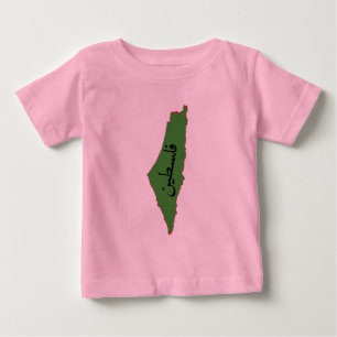 palestinska karta med palestinska ord i arabiska t shirt
