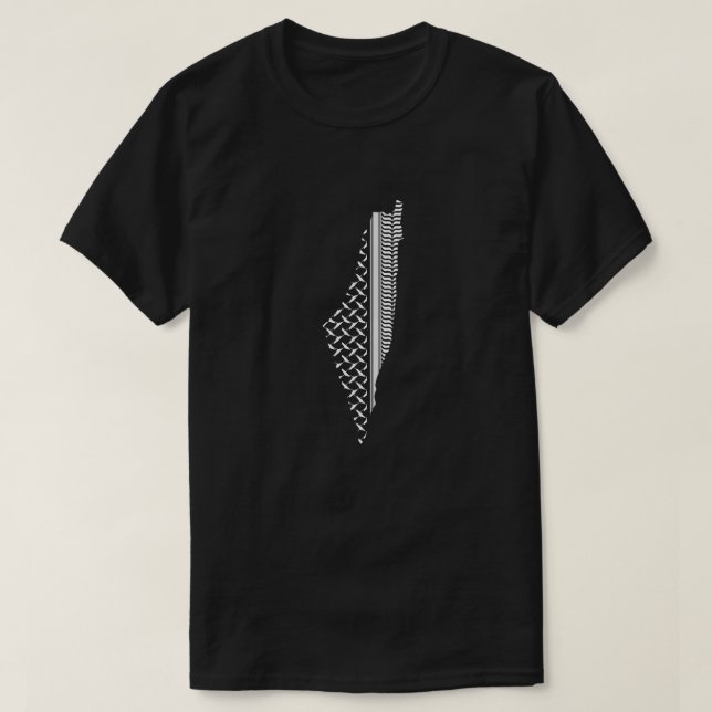 Palestinska karta med traditionell mönster t shirt (Design framsida)