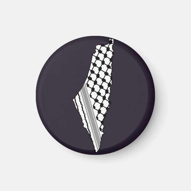 Palestinska keffiyeh, fritt karta, Palestina Kufiy Magnet (Framsidan)