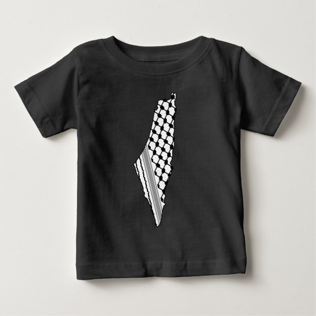 Palestinska keffiyeh, fritt karta, Palestina Kufiy T Shirt (Framsida)